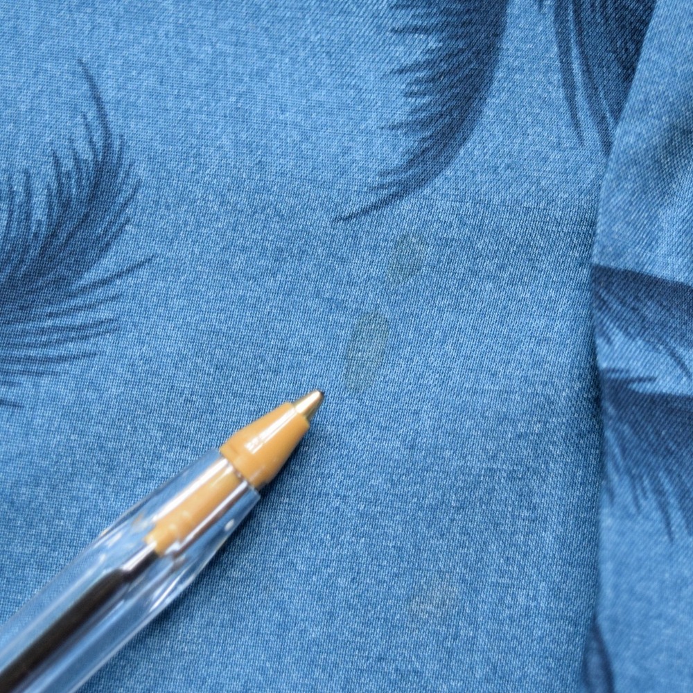Vintage Paradise Found Hawaiian Shirt Mens XL Blue Rayon Palm Tree Aloha - Spot - Picture 14 of 14